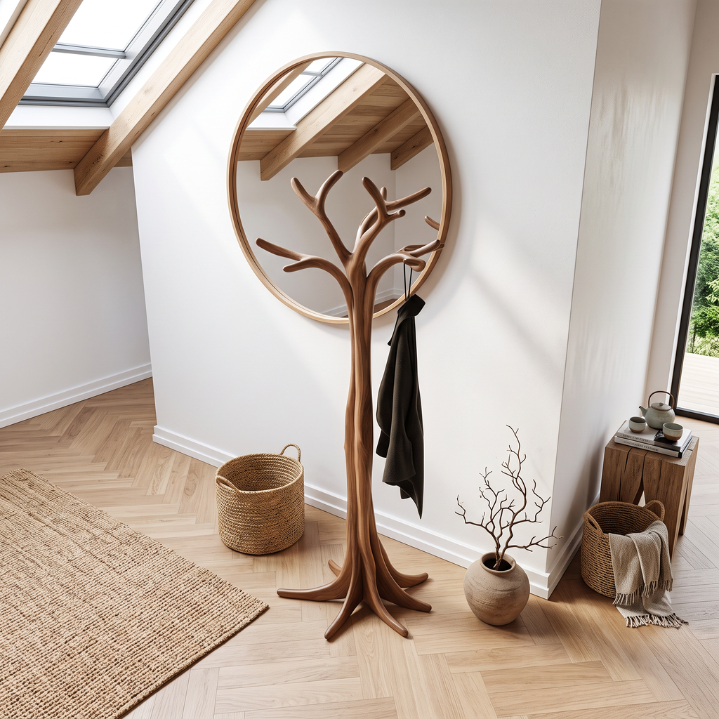 Rustic Tree Branch Coat Rack